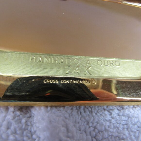 Copene Banhado A Ouro 24 K Cross Continental Business Card Holder 2 1/4"X4" - Picture 7 of 9